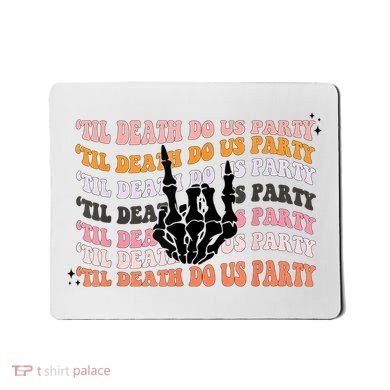 Halloween Til Death Do Us Party Bachelorette Matching Mousepad