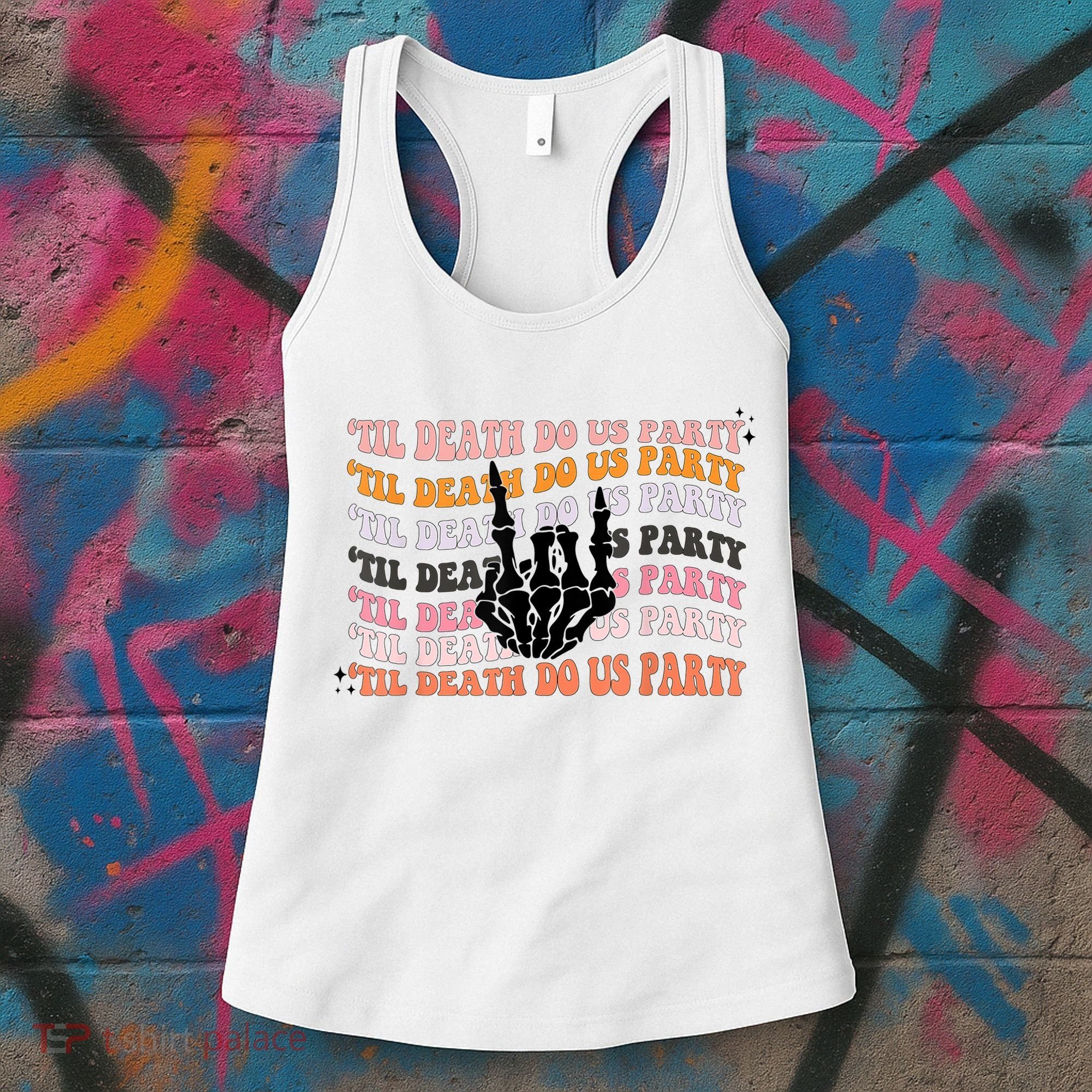 Halloween Til Death Do Us Party Bachelorette Matching Women's Tank Top