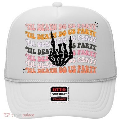 Halloween Til Death Do Us Party Bachelorette Matching Hat