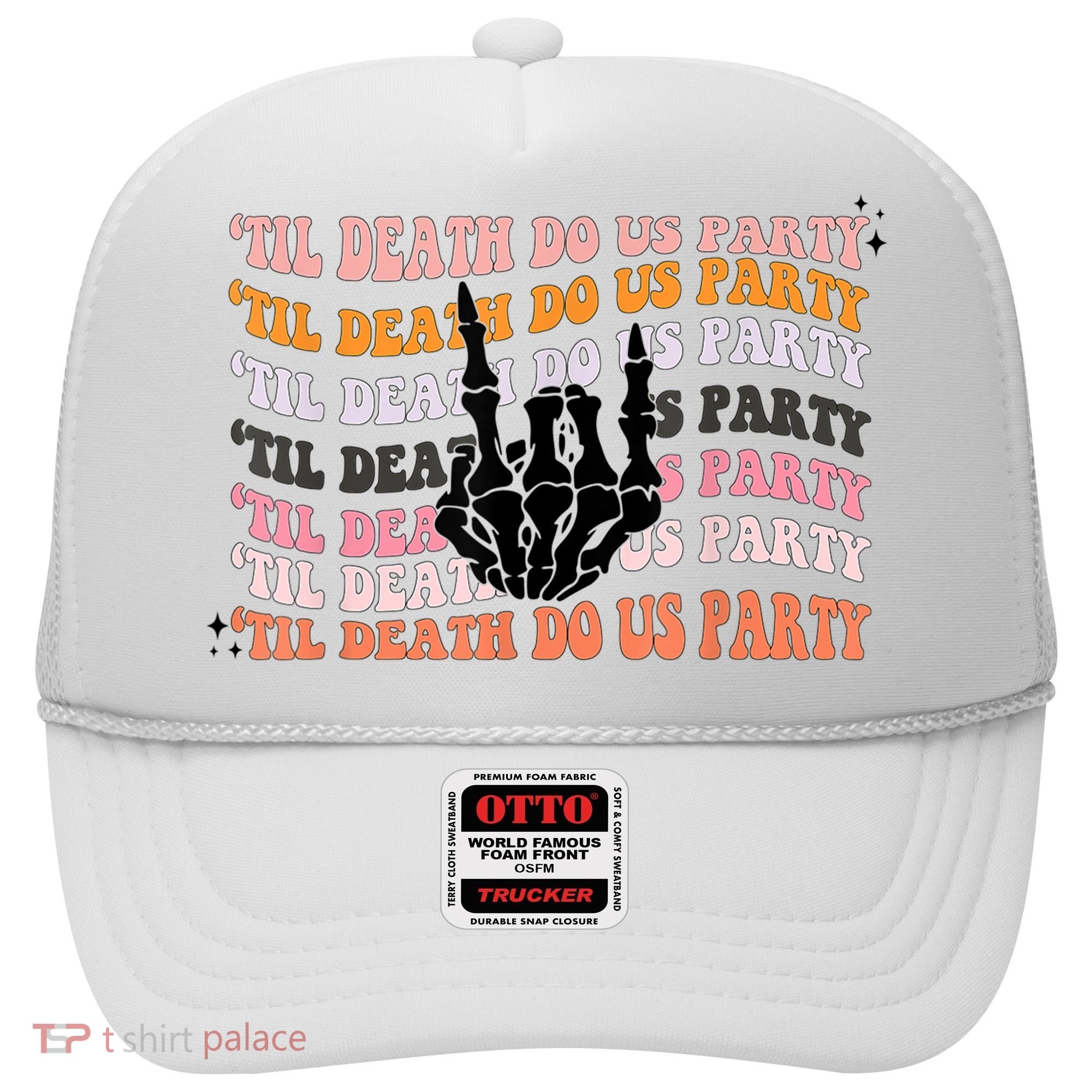 Halloween Til Death Do Us Party Bachelorette Matching Hat