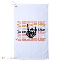 Halloween Til Death Do Us Party Bachelorette Matching Golf Towel thumb 0