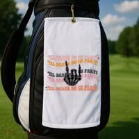 Halloween Til Death Do Us Party Bachelorette Matching Golf Towel thumb 2
