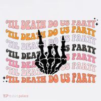 Halloween Til Death Do Us Party Bachelorette Matching Women's Long Sleeve Shirt thumb 2