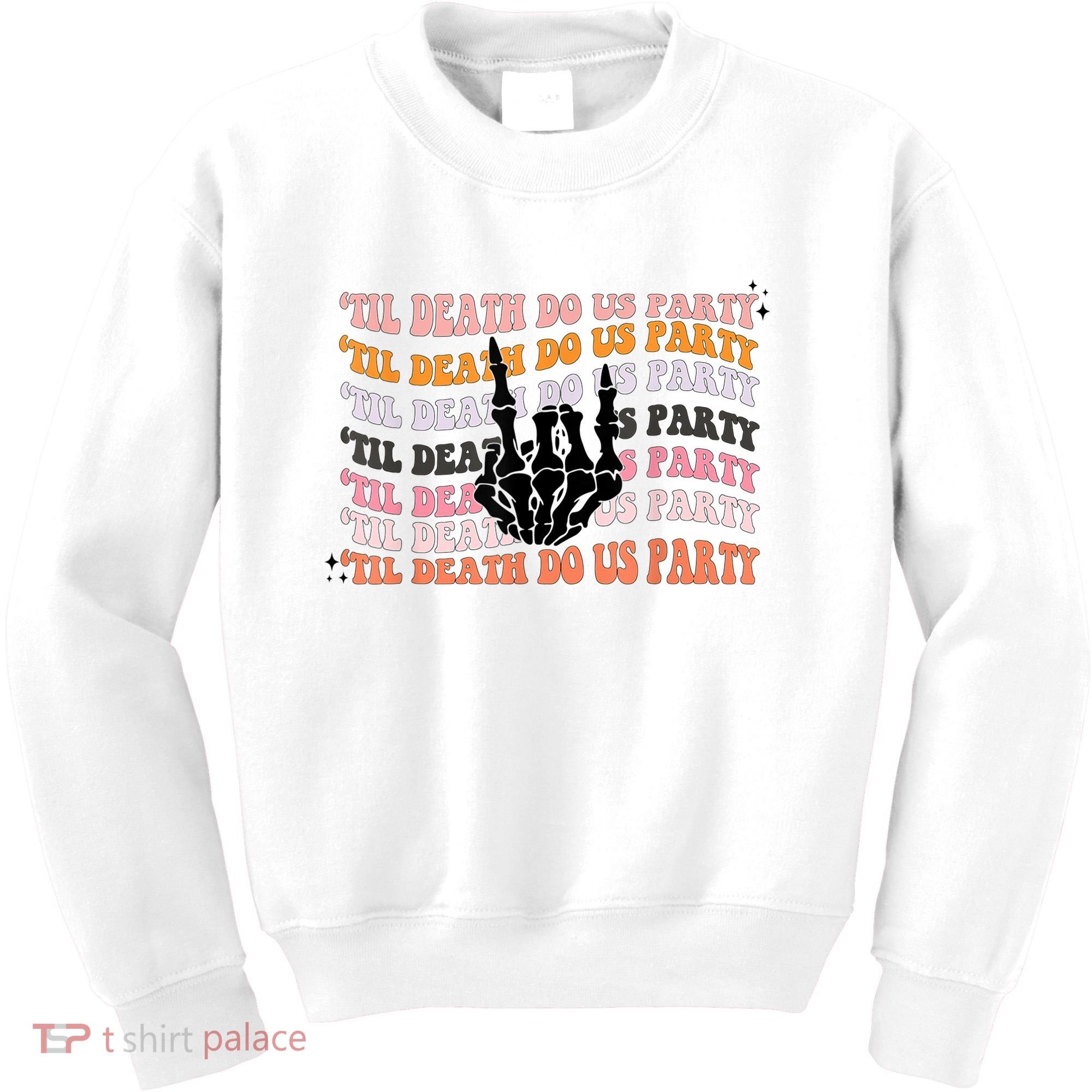 Halloween Til Death Do Us Party Bachelorette Matching Kids Sweatshirt
