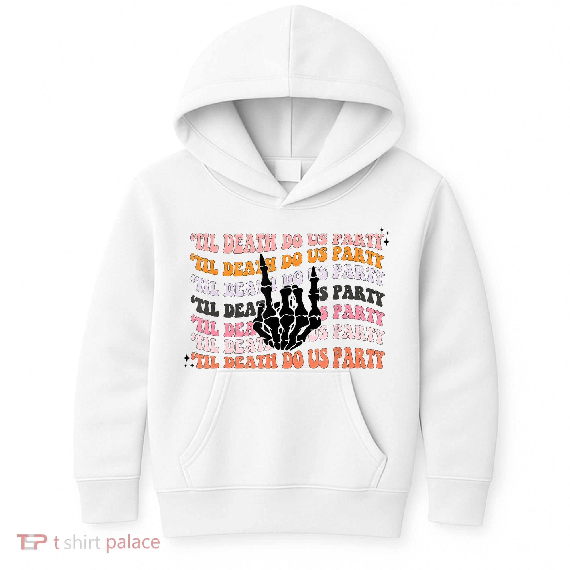Halloween Til Death Do Us Party Bachelorette Matching Kids Hoodie