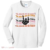 Halloween Til Death Do Us Party Bachelorette Matching Kids Long Sleeve Shirt thumb 0
