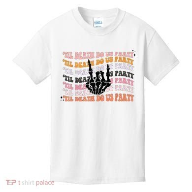 Halloween Til Death Do Us Party Bachelorette Matching Kids T-Shirt