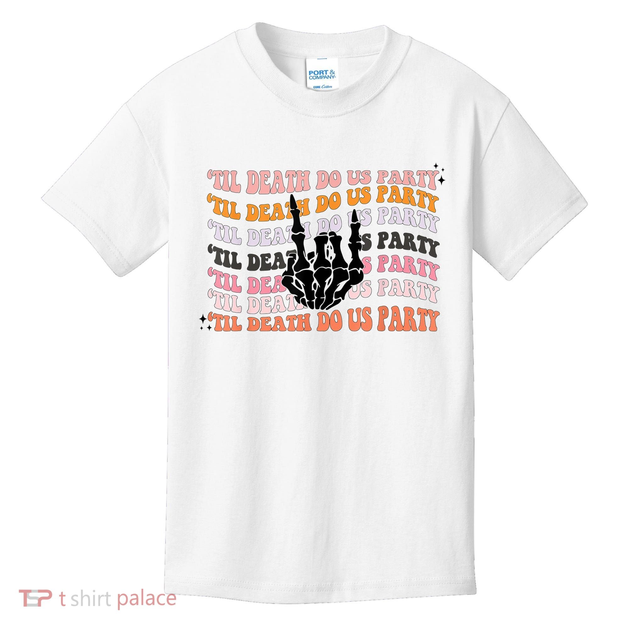 Halloween Til Death Do Us Party Bachelorette Matching Kids T-Shirt