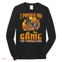 Happy Thanksgiving Dabbing Gamer Turkey Long Sleeve Shirt thumb 0