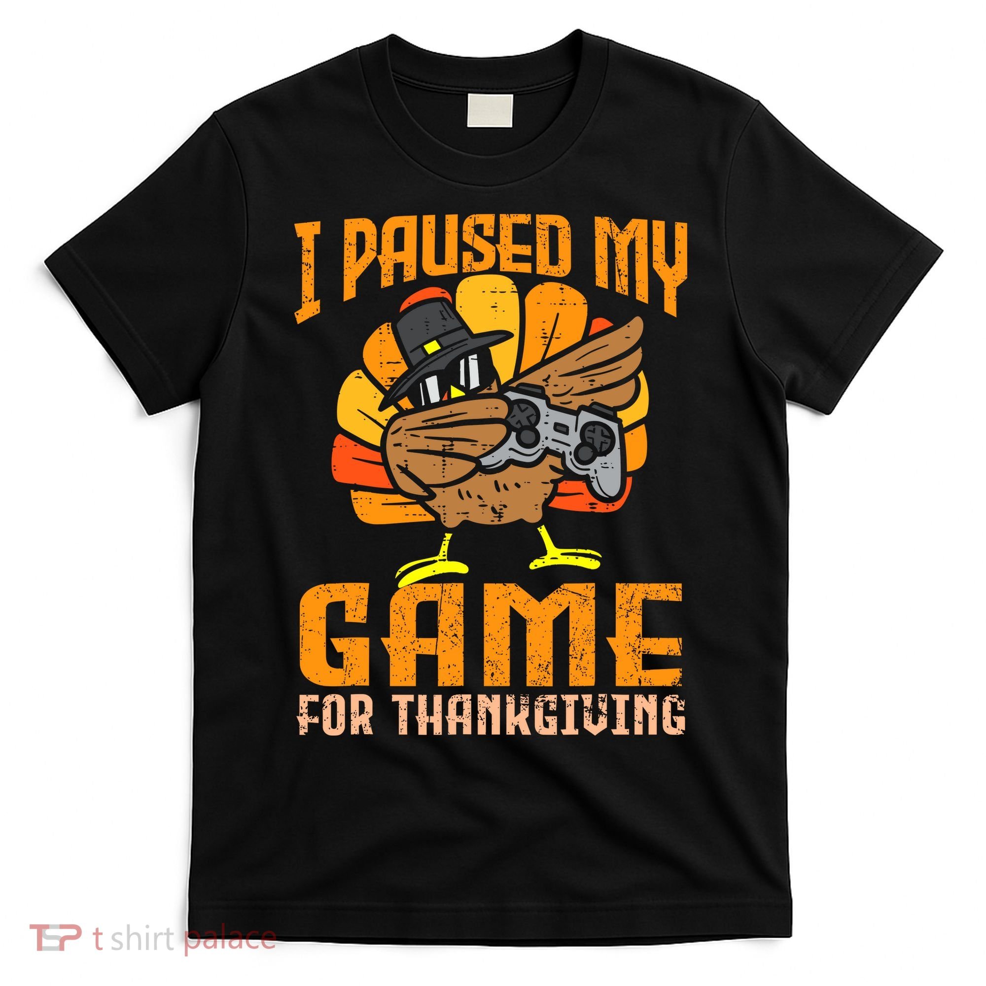 Happy Thanksgiving Dabbing Gamer Turkey T-Shirt