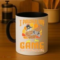 Happy Thanksgiving Dabbing Gamer Turkey Coffee Mug thumb 4