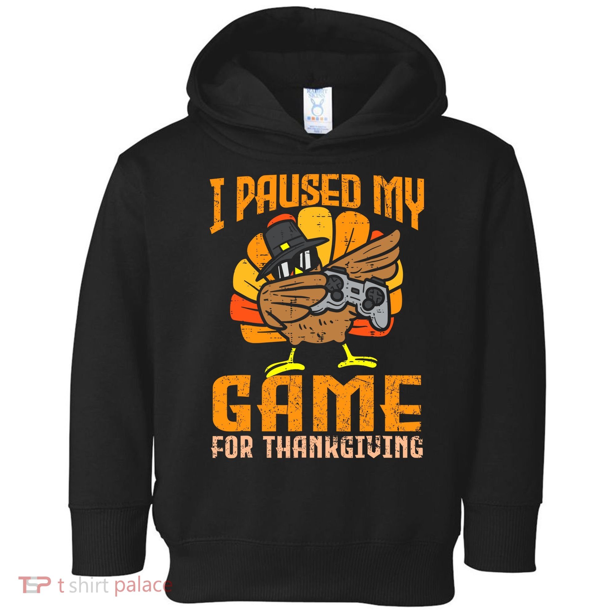 Happy Thanksgiving Dabbing Gamer Turkey Toddler Hoodie