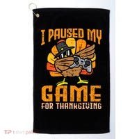 Happy Thanksgiving Dabbing Gamer Turkey Golf Towel thumb 0
