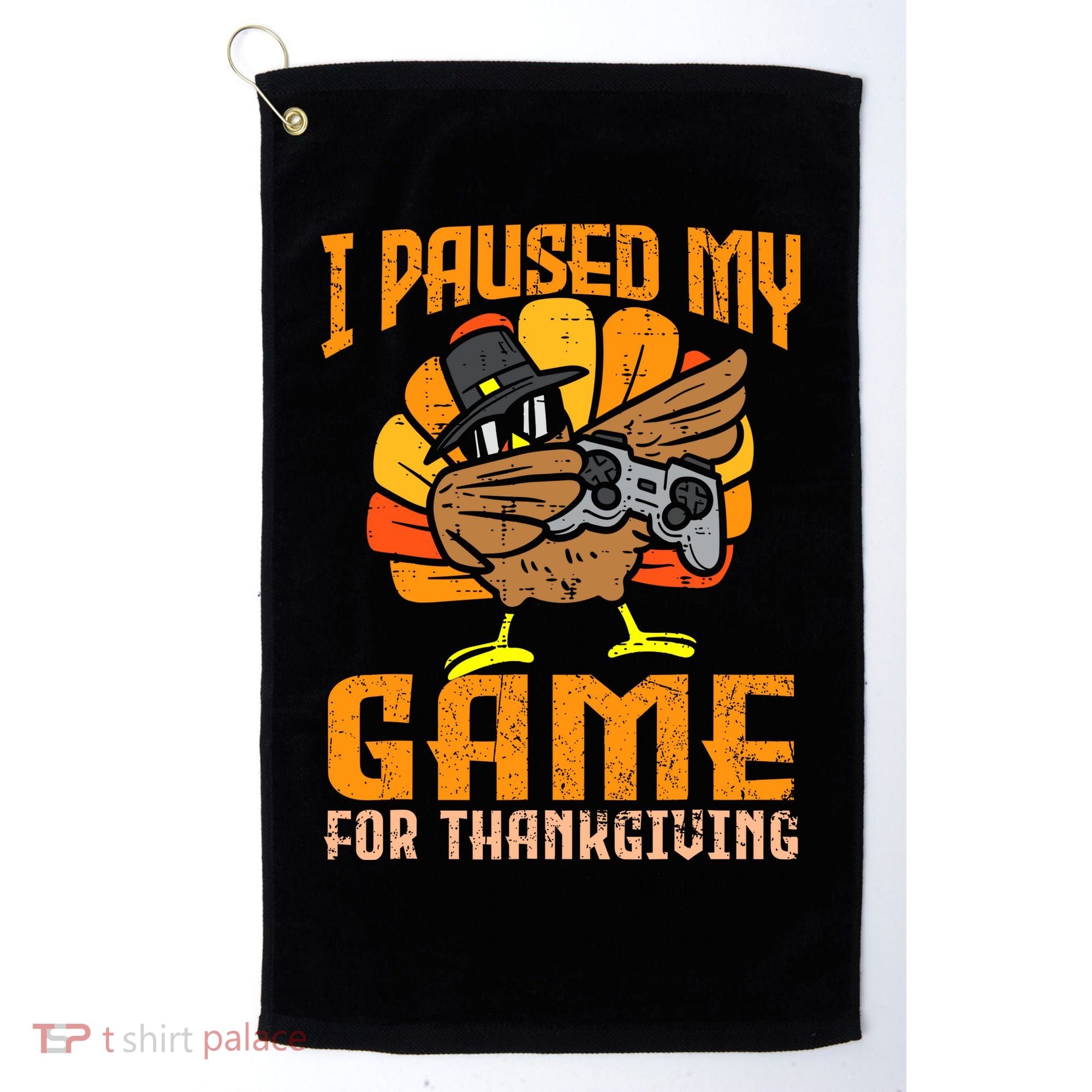 Happy Thanksgiving Dabbing Gamer Turkey Golf Towel