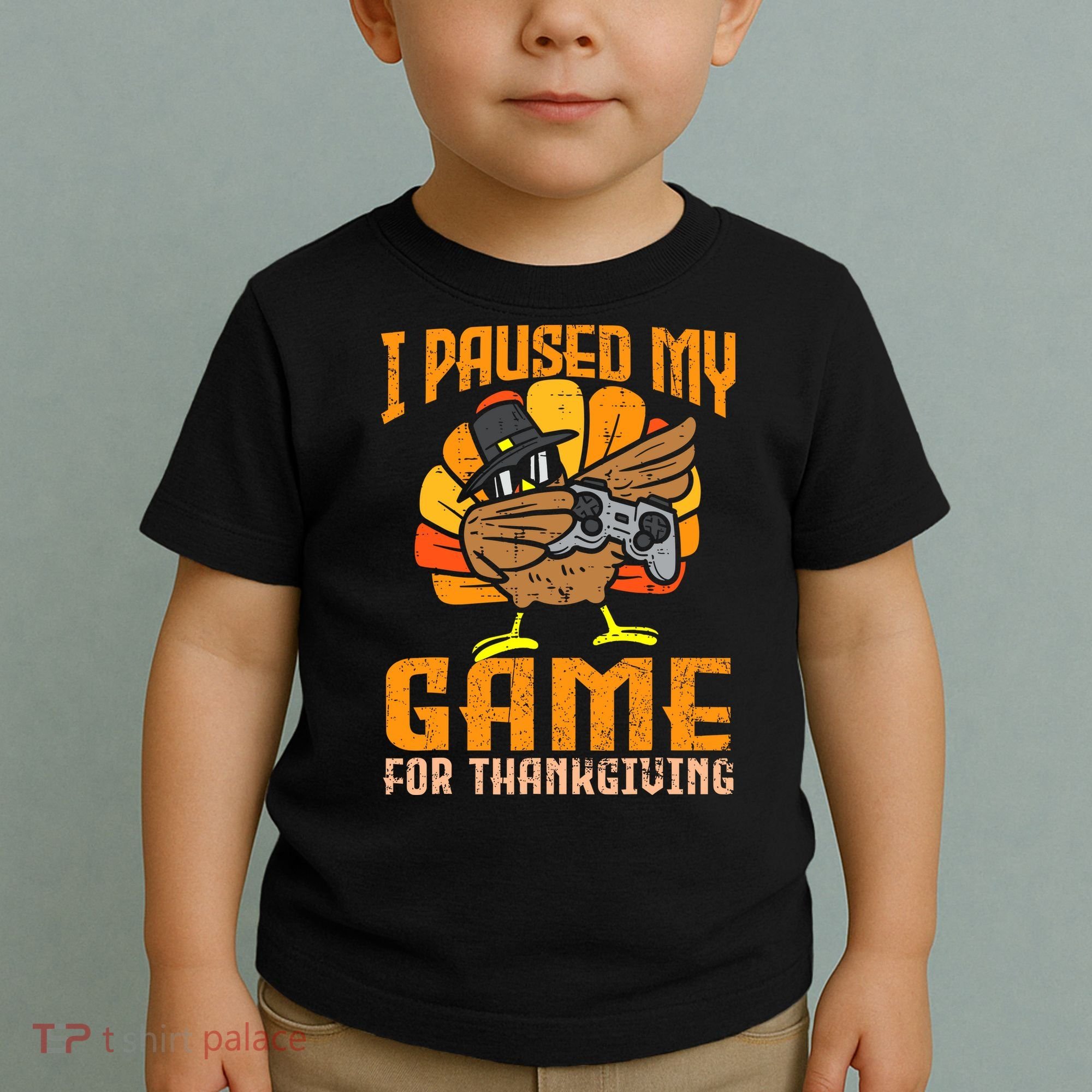 Happy Thanksgiving Dabbing Gamer Turkey Toddler T-Shirt