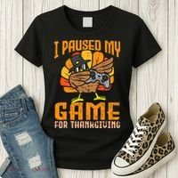 Happy Thanksgiving Dabbing Gamer Turkey Women's T-Shirt thumb 3