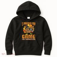 Happy Thanksgiving Dabbing Gamer Turkey Kids Hoodie thumb 0