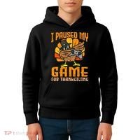 Happy Thanksgiving Dabbing Gamer Turkey Kids Hoodie thumb 4