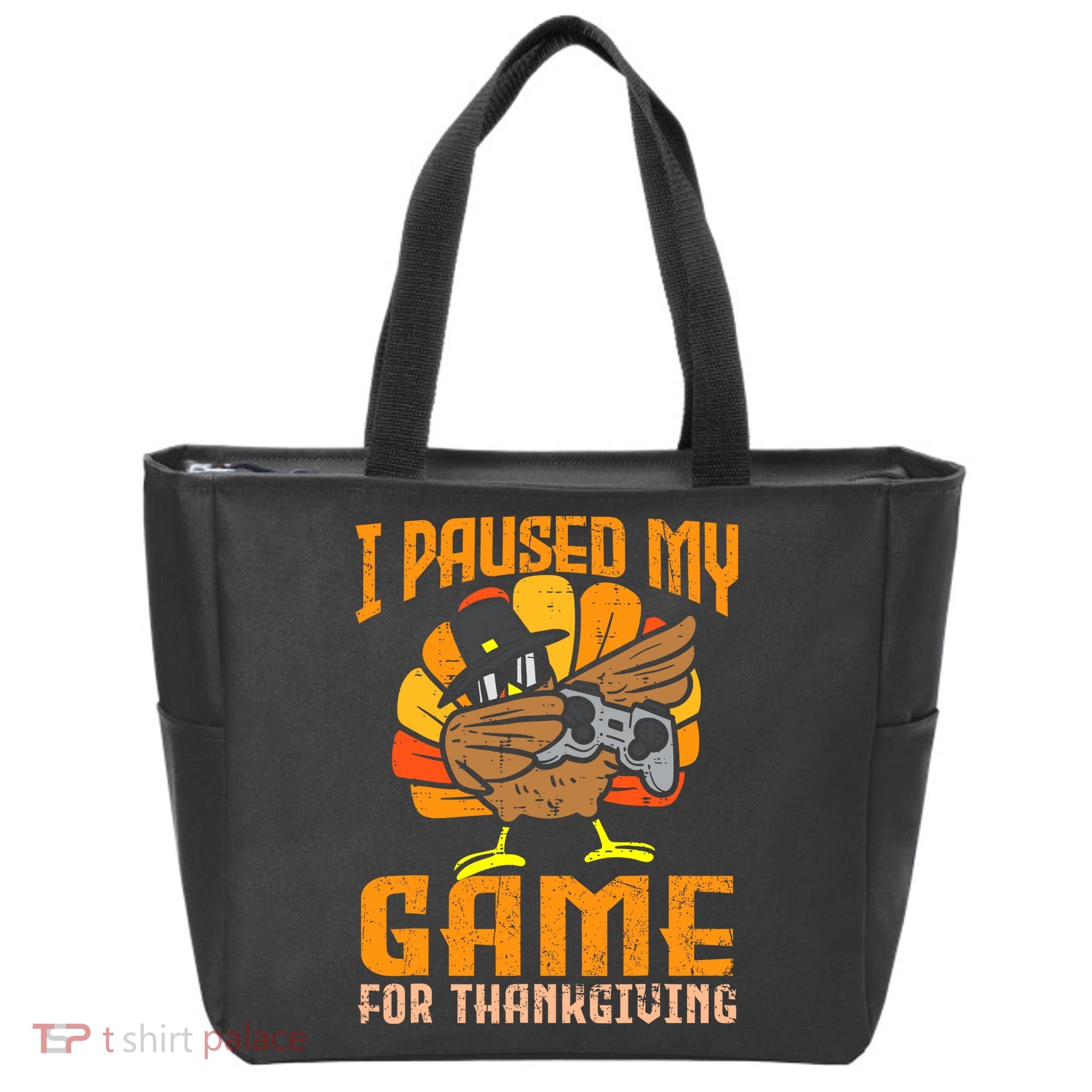 Happy Thanksgiving Dabbing Gamer Turkey Tote Bag