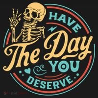 Have The Day You Deserve Skull Vintage Bucket Hat thumb 4