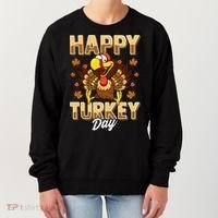 Happy Turkey Day Gift Thanksgiving Day Gift Holiday Gift Women's Sweatshirt thumb 0