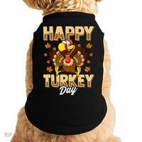 Happy Turkey Day Gift Thanksgiving Day Gift Holiday Gift Doggie Tank thumb 0