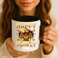 Happy Turkey Day Gift Thanksgiving Day Gift Holiday Gift Coffee Mug thumb 3