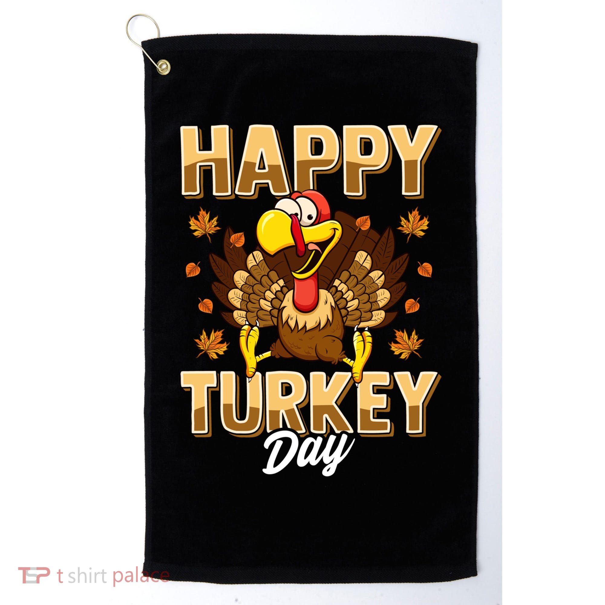 Happy Turkey Day Gift Thanksgiving Day Gift Holiday Gift Golf Towel