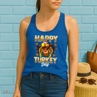 Happy Turkey Day Gift Thanksgiving Day Gift Holiday Gift Women's Tank Top thumb 2