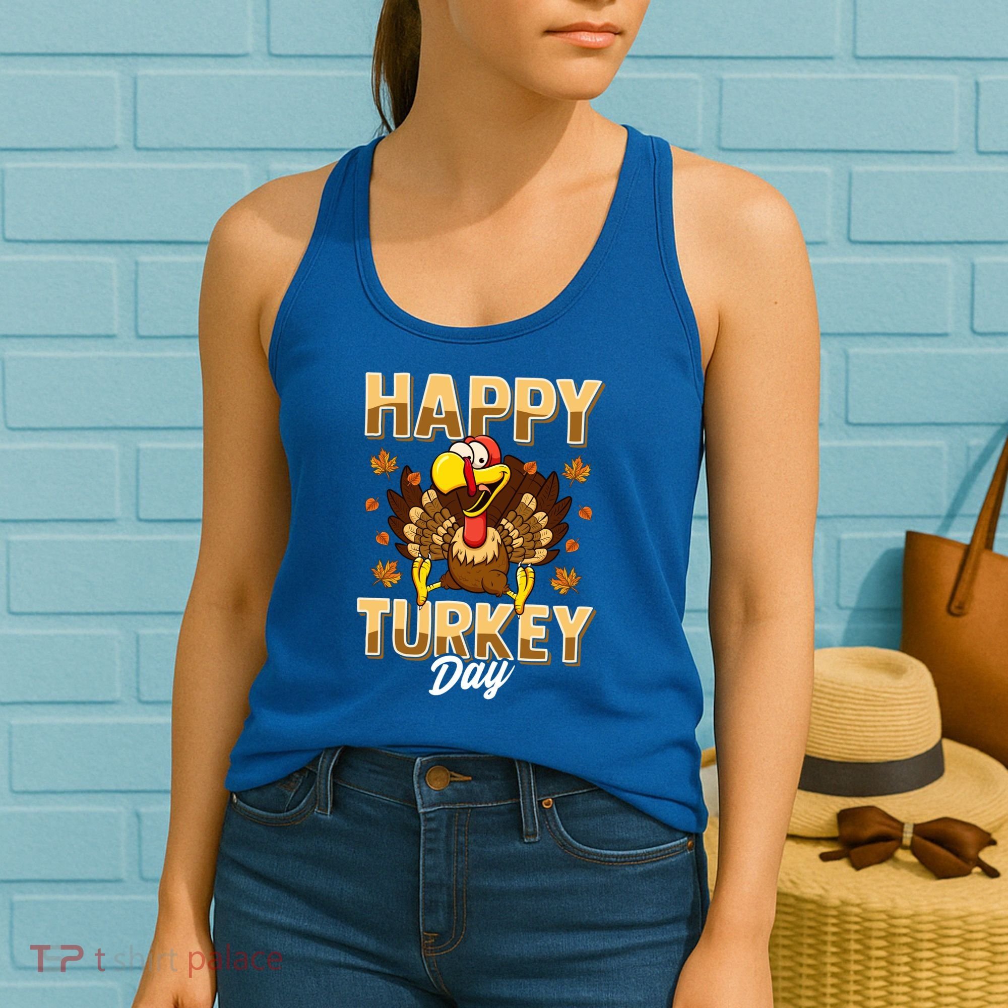 Happy Turkey Day Gift Thanksgiving Day Gift Holiday Gift Women's Tank Top