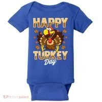 Happy Turkey Day Gift Thanksgiving Day Gift Holiday Gift Baby Bodysuit thumb 0