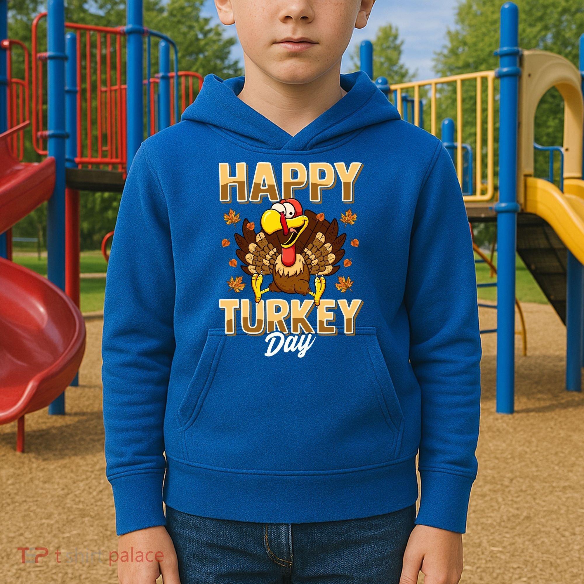Happy Turkey Day Gift Thanksgiving Day Gift Holiday Gift Kids Hoodie