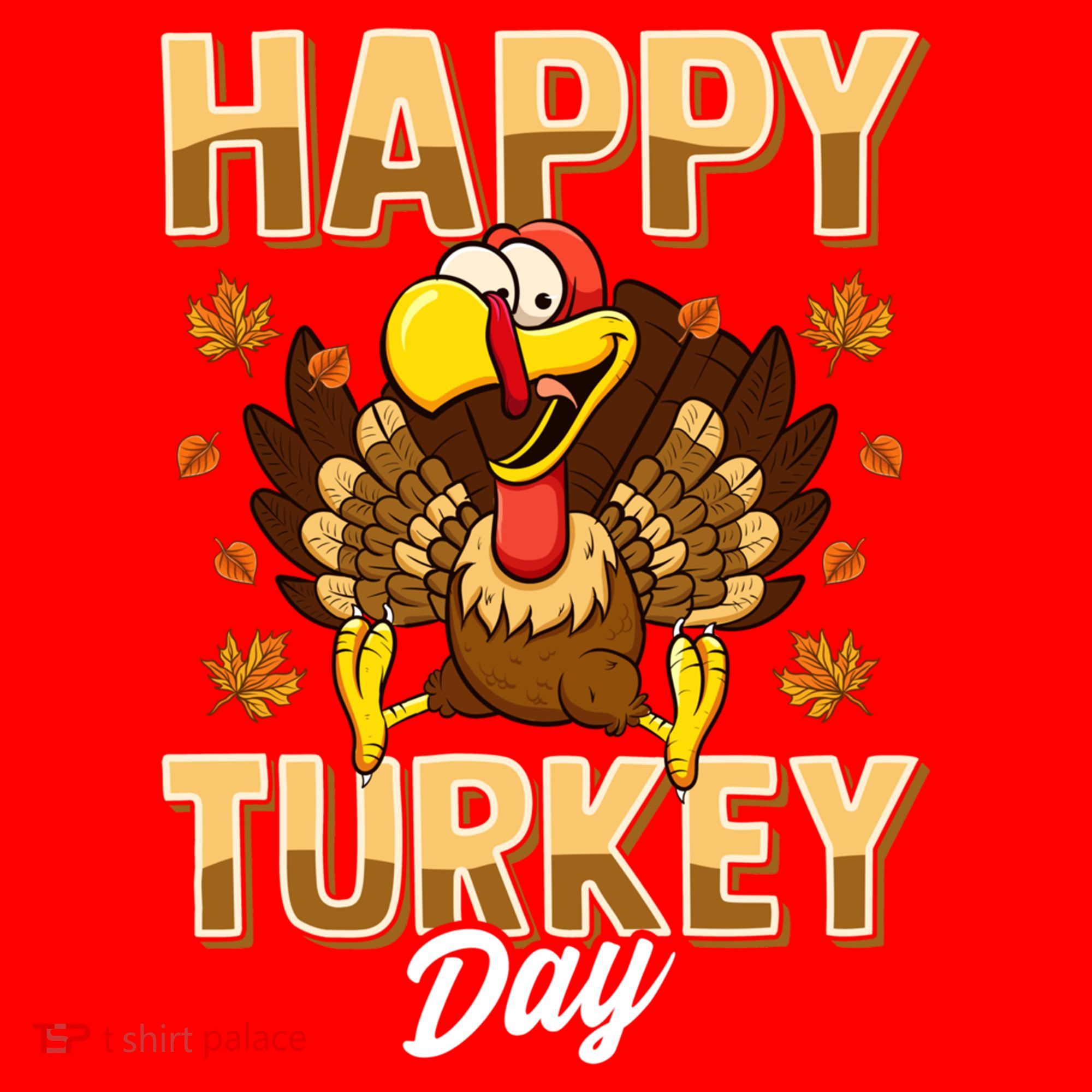 Happy Turkey Day Gift Thanksgiving Day Gift Holiday Gift Santa Hat