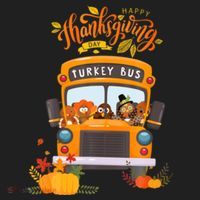 Happy Thanksgiving Day Turkey School Bus Driver Gifts Women's Sweatshirt thumb 2