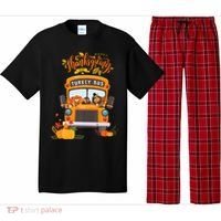 Happy Thanksgiving Day Turkey School Bus Driver Gifts Pajama Set thumb 0