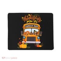 Happy Thanksgiving Day Turkey School Bus Driver Gifts Mousepad thumb 0