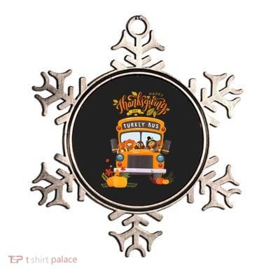 Happy Thanksgiving Day Turkey School Bus Driver Gifts Ornament
