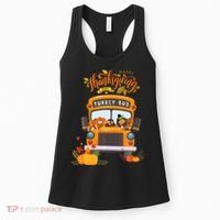 Happy Thanksgiving Day Turkey School Bus Driver Gifts Women's Tank Top thumb 0