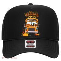 Happy Thanksgiving Day Turkey School Bus Driver Gifts Hat thumb 0
