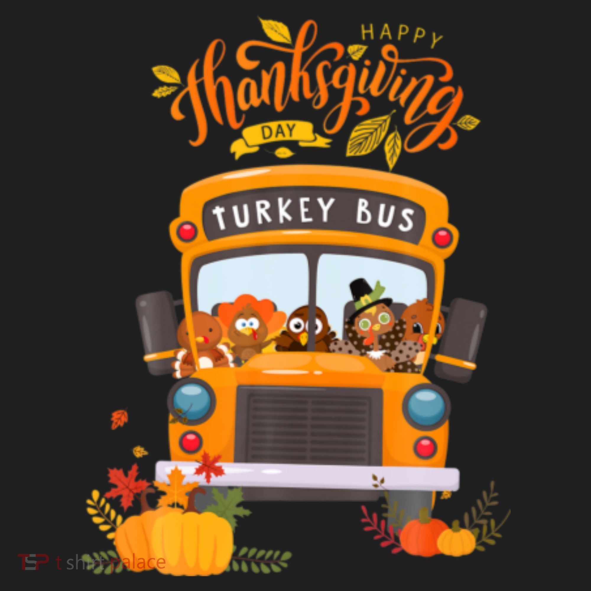 Happy Thanksgiving Day Turkey School Bus Driver Gifts Hat