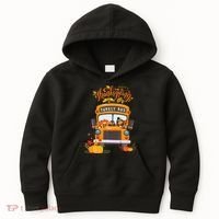 Happy Thanksgiving Day Turkey School Bus Driver Gifts Kids Hoodie thumb 0
