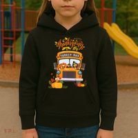Happy Thanksgiving Day Turkey School Bus Driver Gifts Kids Hoodie thumb 3