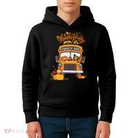Happy Thanksgiving Day Turkey School Bus Driver Gifts Kids Hoodie thumb 4