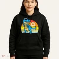  Hanukkah Trex Dino Retro Chanukah Jewish  Hoodie thumb 5