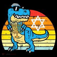 Hanukkah Trex Dino Retro Chanukah Jewish  Coffee Mug thumb 5