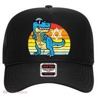  Hanukkah Trex Dino Retro Chanukah Jewish  Hat thumb 0