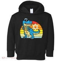  Hanukkah Trex Dino Retro Chanukah Jewish  Toddler Hoodie thumb 0