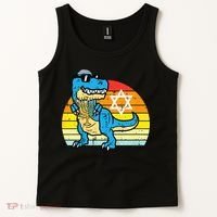  Hanukkah Trex Dino Retro Chanukah Jewish  Tank Top thumb 2