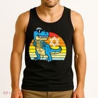  Hanukkah Trex Dino Retro Chanukah Jewish  Tank Top thumb 3