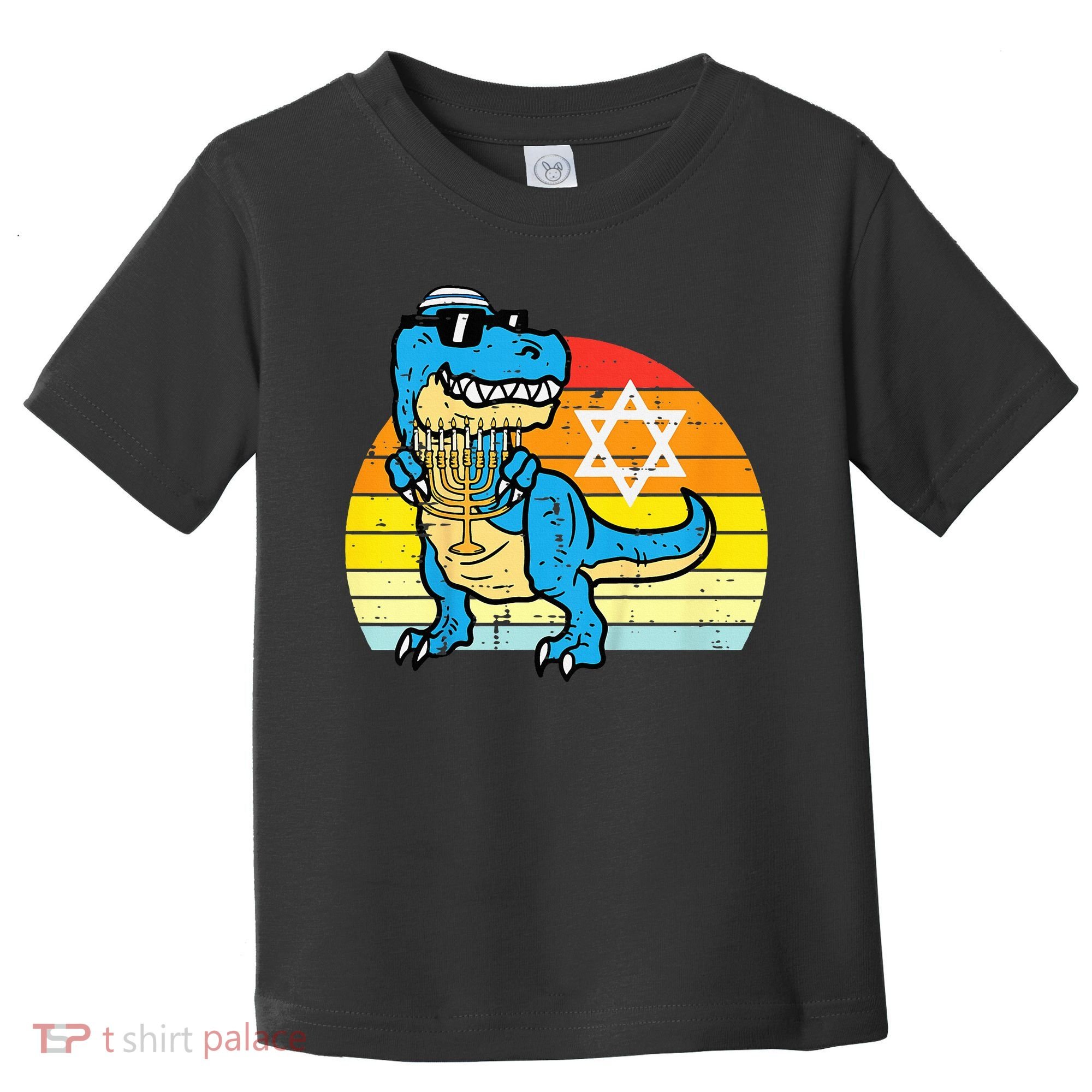  Hanukkah Trex Dino Retro Chanukah Jewish  Toddler T-Shirt